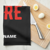 カスタマイズスタイリッシュ可能なモダン黒の検証済みブランド キッチンタオル (四つ折り)