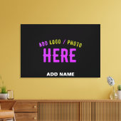 カスタマイズスタイリッシュ可能なモダン黒の検証済みブランド キャンバスプリント (インサイチュ (リビング))