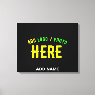 カスタマイズスタイリッシュ可能なモダン黒の検証済みブランド キャンバスプリント