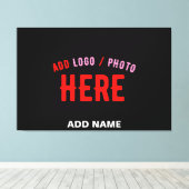 カスタマイズスタイリッシュ可能なモダン黒の検証済みブランド キャンバスプリント (インサイチュ (ウッドフロア))