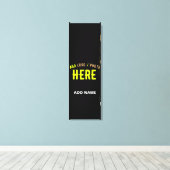 カスタマイズスタイリッシュ可能なモダン黒の検証済みブランド キャンバスプリント (インサイチュ (ウッドフロア))