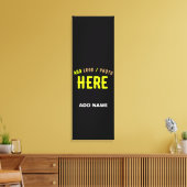 カスタマイズスタイリッシュ可能なモダン黒の検証済みブランド キャンバスプリント (インサイチュ (リビング))