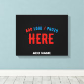 カスタマイズスタイリッシュ可能なモダン黒の検証済みブランド キャンバスプリント (インサイチュ (ウッドフロア))