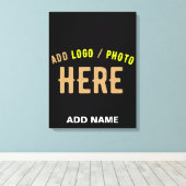 カスタマイズスタイリッシュ可能なモダン黒の検証済みブランド キャンバスプリント (インサイチュ (ウッドフロア))