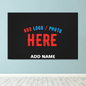 カスタマイズスタイリッシュ可能なモダン黒の検証済みブランド キャンバスプリント (インサイチュ (ウッドフロア))