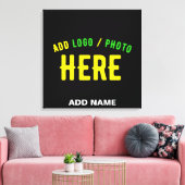 カスタマイズスタイリッシュ可能なモダン黒の検証済みブランド キャンバスプリント (インサイチュ (リビング))