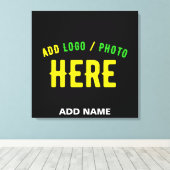 カスタマイズスタイリッシュ可能なモダン黒の検証済みブランド キャンバスプリント (インサイチュ (ウッドフロア))