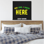 カスタマイズスタイリッシュ可能なモダン黒の検証済みブランド キャンバスプリント (インサイチュ (寝室))