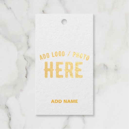 カスタマイズスタイリッシュ可能なモダン黒の検証済みブランド ギフトタグ (正面)