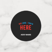 カスタマイズスタイリッシュ可能なモダン黒の検証済みブランド コンフェッティ (スモール正面)