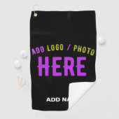 カスタマイズスタイリッシュ可能なモダン黒の検証済みブランド ゴルフタオル (インサイチュ)
