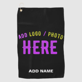 カスタマイズスタイリッシュ可能なモダン黒の検証済みブランド ゴルフタオル