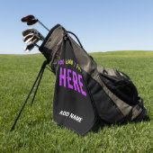 カスタマイズスタイリッシュ可能なモダン黒の検証済みブランド ゴルフタオル (グリーン)