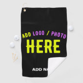 カスタマイズスタイリッシュ可能なモダン黒の検証済みブランド ゴルフタオル (インサイチュ)