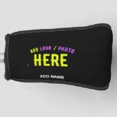 カスタマイズスタイリッシュ可能なモダン黒の検証済みブランド ゴルフヘッドカバー (正面)