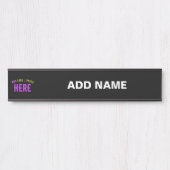 カスタマイズスタイリッシュ可能なモダン黒の検証済みブランド サインプレート (正面)