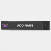 カスタマイズスタイリッシュ可能なモダン黒の検証済みブランド サインプレート (正面)