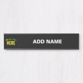 カスタマイズスタイリッシュ可能なモダン黒の検証済みブランド サインプレート (正面)