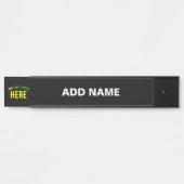 カスタマイズスタイリッシュ可能なモダン黒の検証済みブランド サインプレート (正面)