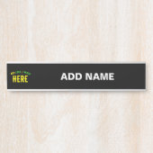 カスタマイズスタイリッシュ可能なモダン黒の検証済みブランド サインプレート (正面)