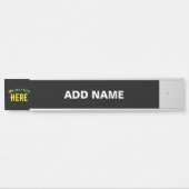 カスタマイズスタイリッシュ可能なモダン黒の検証済みブランド サインプレート (正面)