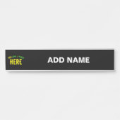 カスタマイズスタイリッシュ可能なモダン黒の検証済みブランド サインプレート (正面)