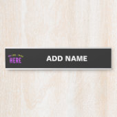 カスタマイズスタイリッシュ可能なモダン黒の検証済みブランド サインプレート (正面)