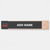 カスタマイズスタイリッシュ可能なモダン黒の検証済みブランド サインプレート (正面)