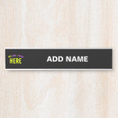 カスタマイズスタイリッシュ可能なモダン黒の検証済みブランド サインプレート (正面)