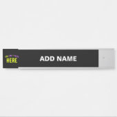 カスタマイズスタイリッシュ可能なモダン黒の検証済みブランド サインプレート (正面)