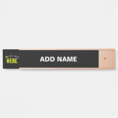 カスタマイズスタイリッシュ可能なモダン黒の検証済みブランド サインプレート (正面)