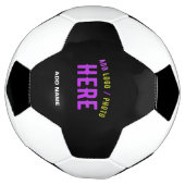 カスタマイズスタイリッシュ可能なモダン黒の検証済みブランド サッカーボール (回転)