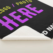 カスタマイズスタイリッシュ可能なモダン黒の検証済みブランド シェルパブランケット (3/4)