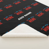 カスタマイズスタイリッシュ可能なモダン黒の検証済みブランド シェルパブランケット (3/4)