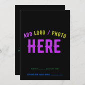 カスタマイズスタイリッシュ可能なモダン黒の検証済みブランド シーズンカード (正面/裏面)