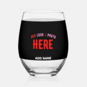 カスタマイズスタイリッシュ可能なモダン黒の検証済みブランド ステムなしワイングラス (裏面)