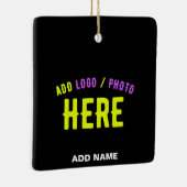 カスタマイズスタイリッシュ可能なモダン黒の検証済みブランド セラミックオーナメント (右)