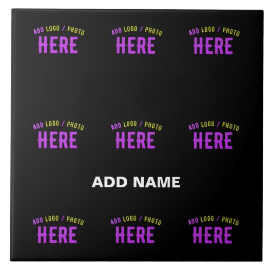 カスタマイズスタイリッシュ可能なモダン黒の検証済みブランド タイル (正面)