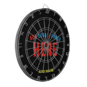 カスタマイズスタイリッシュ可能なモダン黒の検証済みブランド ダーツボード (正面左)