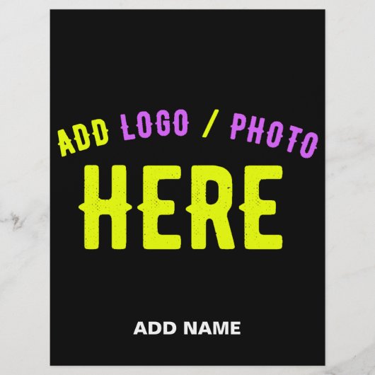 カスタマイズスタイリッシュ可能なモダン黒の検証済みブランド チラシ (正面)