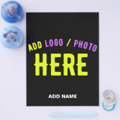 カスタマイズスタイリッシュ可能なモダン黒の検証済みブランド チラシ (シングル)