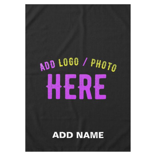 カスタマイズスタイリッシュ可能なモダン黒の検証済みブランド テーブルクロス (正面)