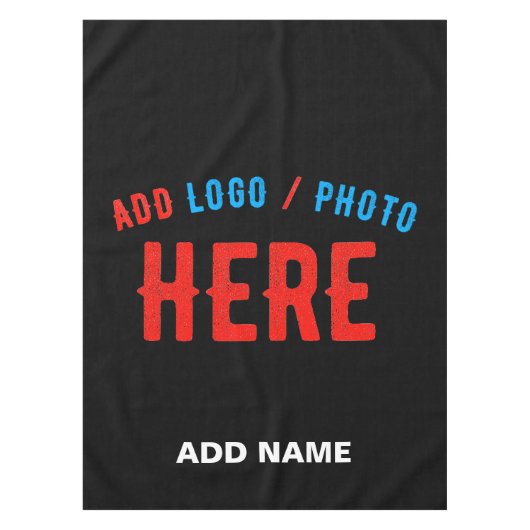 カスタマイズスタイリッシュ可能なモダン黒の検証済みブランド テーブルクロス (正面)