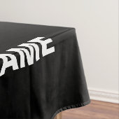 カスタマイズスタイリッシュ可能なモダン黒の検証済みブランド テーブルクロス (インサイチュ)