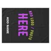 カスタマイズスタイリッシュ可能なモダン黒の検証済みブランド テーブルクロス (正面(横))