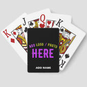 カスタマイズスタイリッシュ可能なモダン黒の検証済みブランド トランプ (裏面)