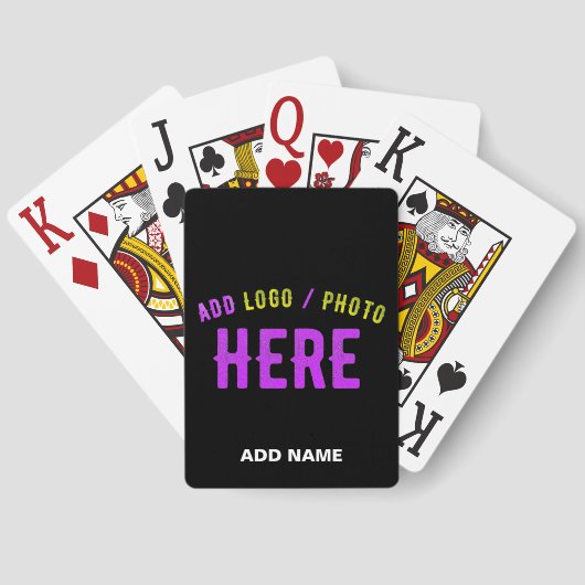 カスタマイズスタイリッシュ可能なモダン黒の検証済みブランド トランプ (裏面)