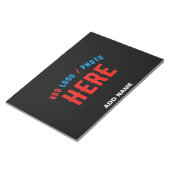 カスタマイズスタイリッシュ可能なモダン黒の検証済みブランド ノートパッド (アングル)