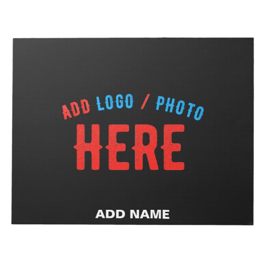 カスタマイズスタイリッシュ可能なモダン黒の検証済みブランド ノートパッド (正面)