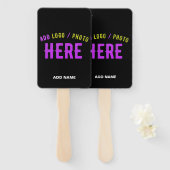 カスタマイズスタイリッシュ可能なモダン黒の検証済みブランド ハンドファン (正面&裏面)